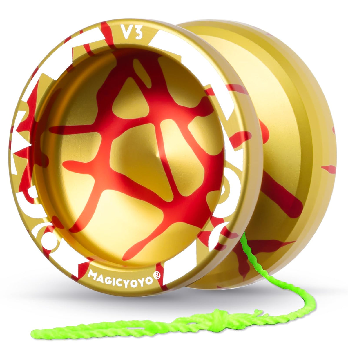 Magicyoyo V3 with golden red splash finish for eye catching tricks