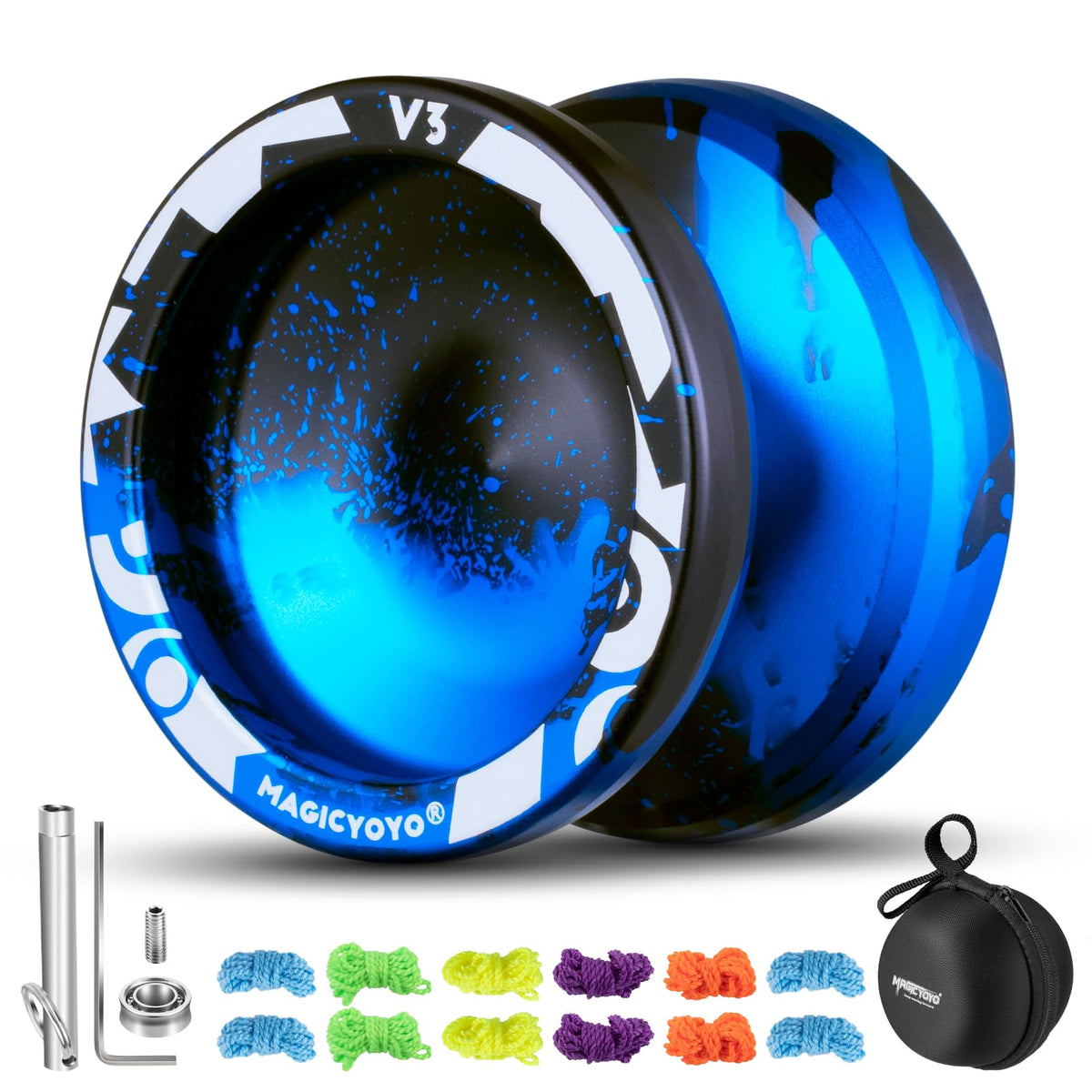 MagicYoyo V3 metal yo-yo with sandblasted finish for smooth spins and durable performance.