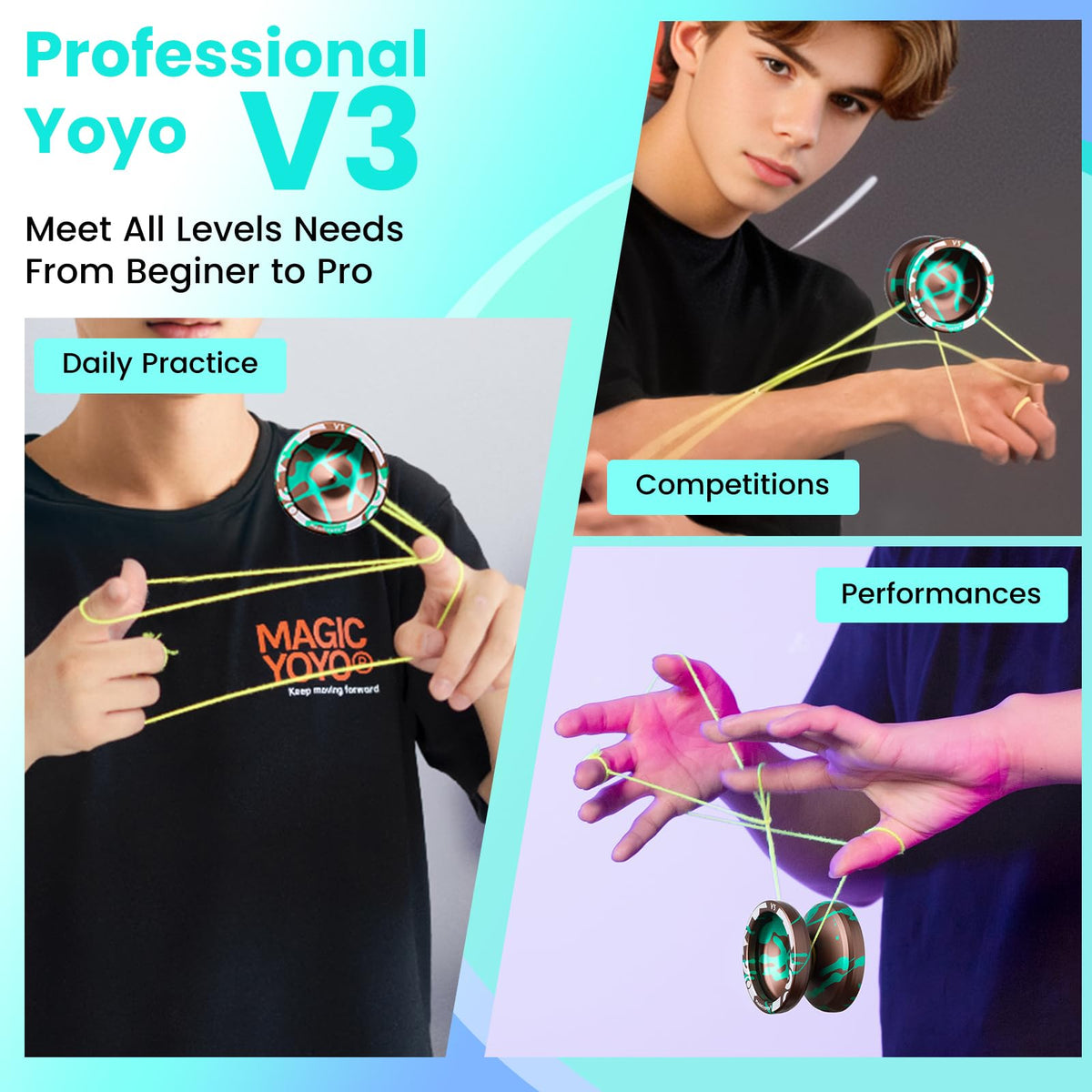 MAGICYOYO V3 replacement strings for quick setup and consistent play.