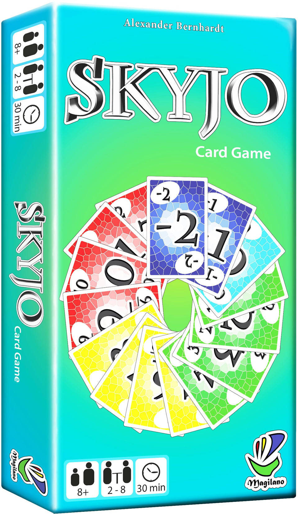 magilano SKYJO box and components ready for family play