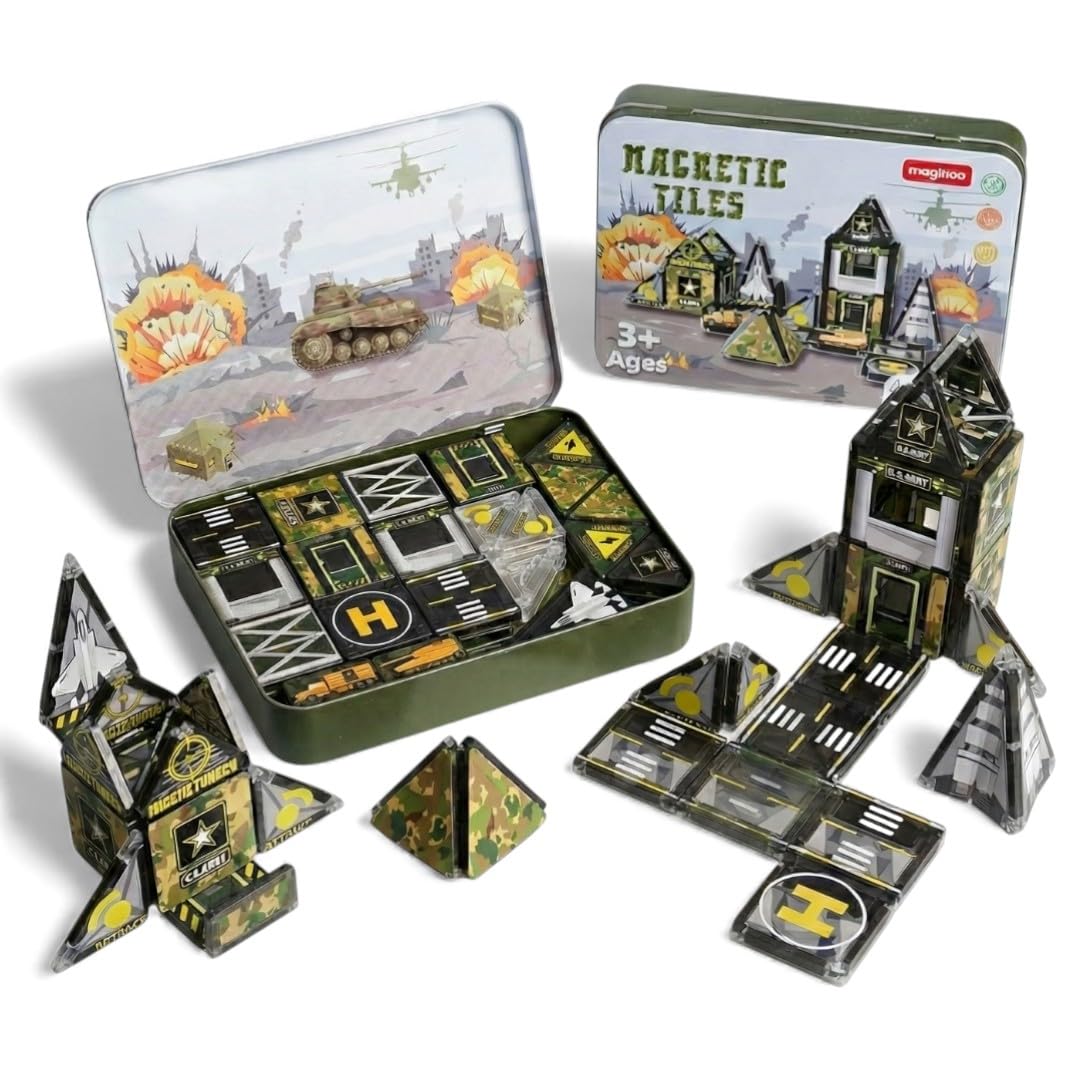 Maginoo army base tiles camouflage pieces spark imaginative play and spatial thinking