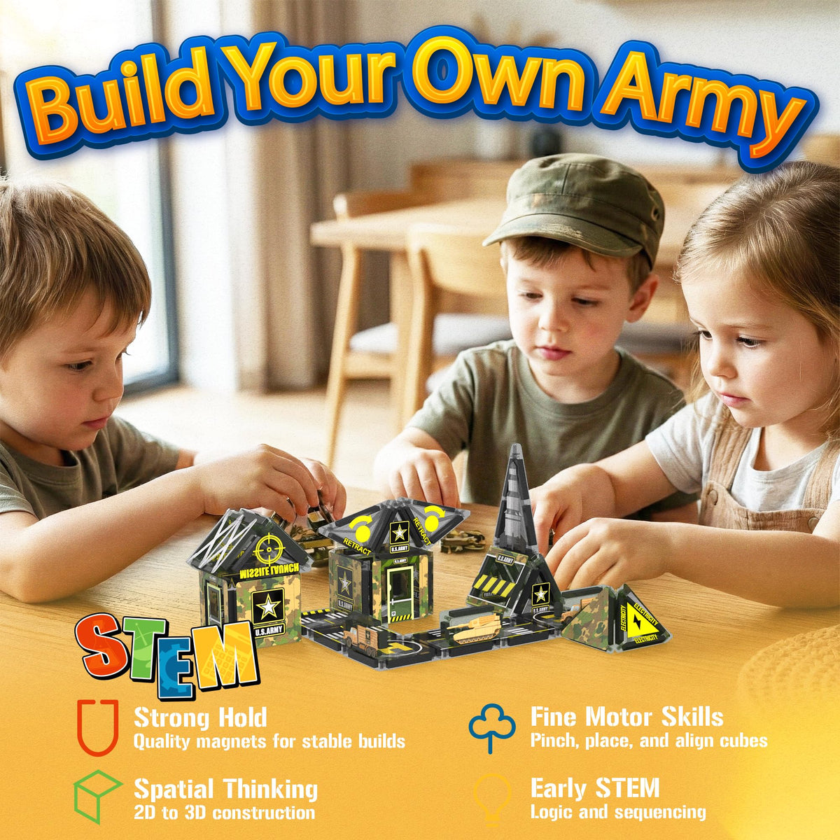 Maginoo mini magnetic tiles bunkers walls showcase versatile construction and STEM exploration
