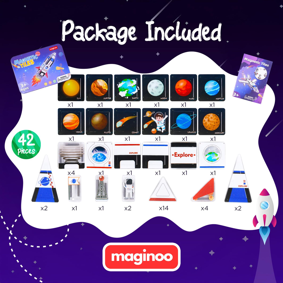 Maginoo space station models support creative play and spatial awareness