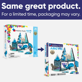 MAGNA-TILES Arctic Triangles image highlights geometry-friendly play and open-ended exploration.