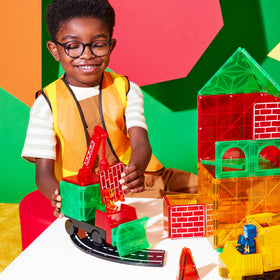 MAGNA-TILES Builder XL plow piece for versatile vehicle customization and play
