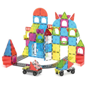 MAGNA-TILES City Center balconies add height and viewpoint to urban skylines.