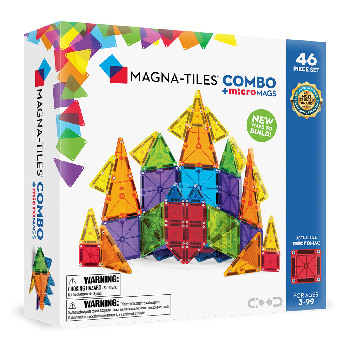 MAGNA-TILES combo 46-piece set for imaginative open-ended building and play
