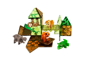 MAGNA-TILES Jungle caiman figurine with vibrant tiles for imaginative adventures