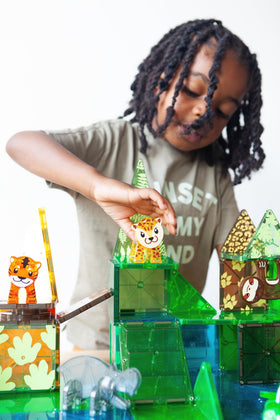 MAGNA-TILES Jungle tiger figurine sparks dynamic construction and problem solving