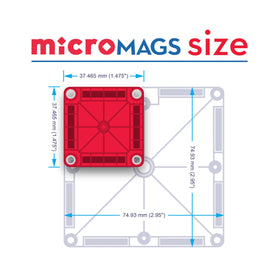 MAGNA-TILES microMAGS versatile set for play spaces and learning corners.
