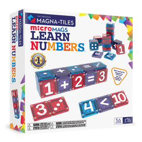 MAGNA-TILES microMAGS numbers tiles for early number recognition and playful learning.