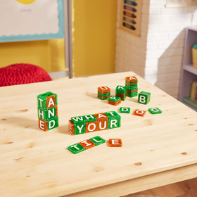 MAGNA-TILES micromags Printed letters tiles help phonics practice during creative building.