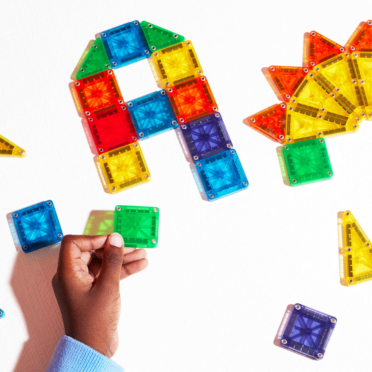 MAGNA-TILES micromags square tiles enable colorful 3D structures