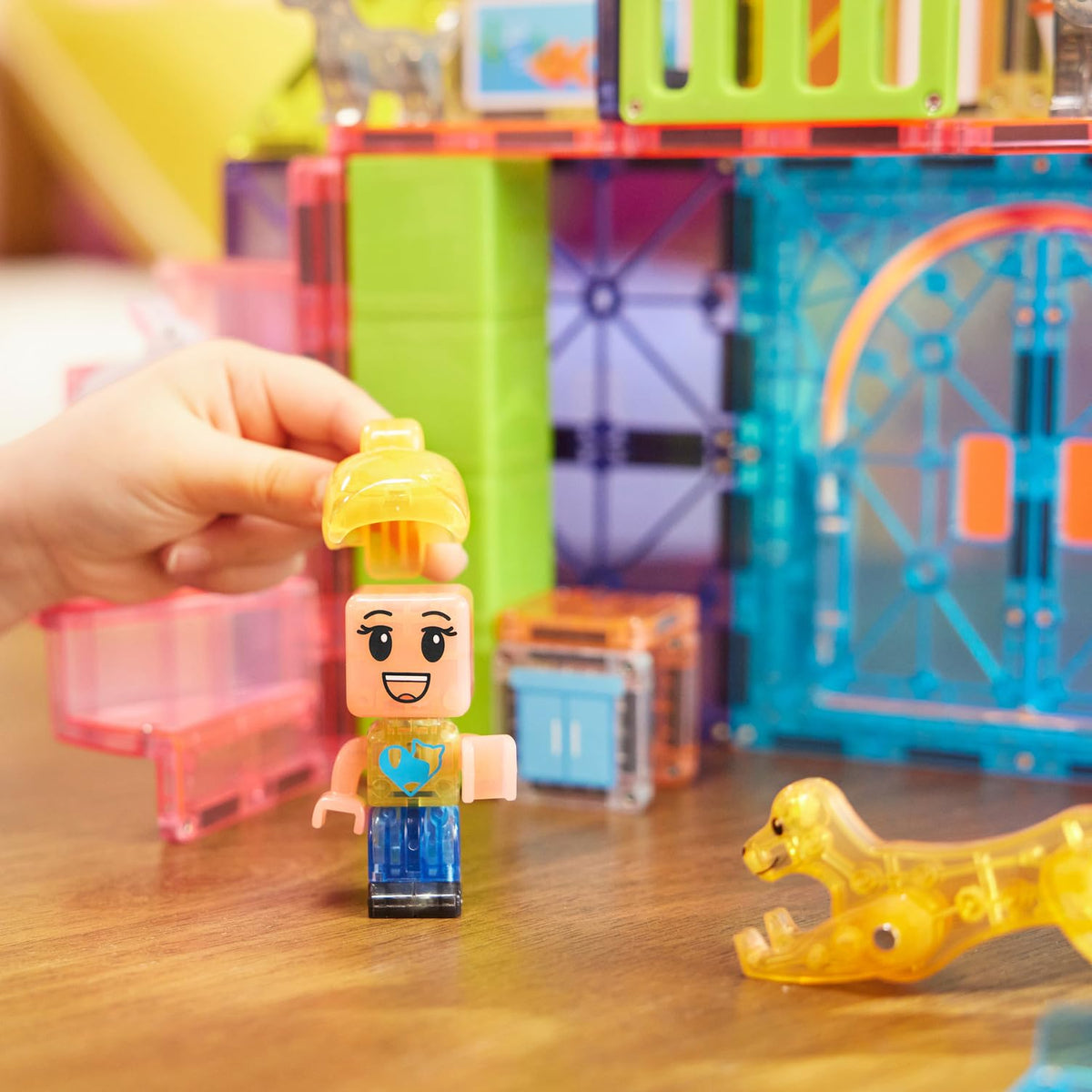 MAGNA-TILES Pet Playhouse pet figures enabling storytelling and role-play