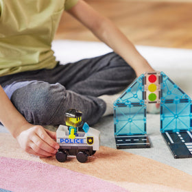 MAGNA-TILES Police Patrol ATV top sparks faster police cruiser builds.