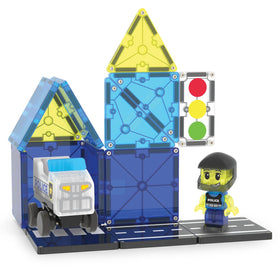 MAGNA-TILES Police Patrol creative play encourages problem solving.