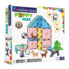 MAGNA-TILES Puppy Park 27-piece set enables imaginative building sessions.