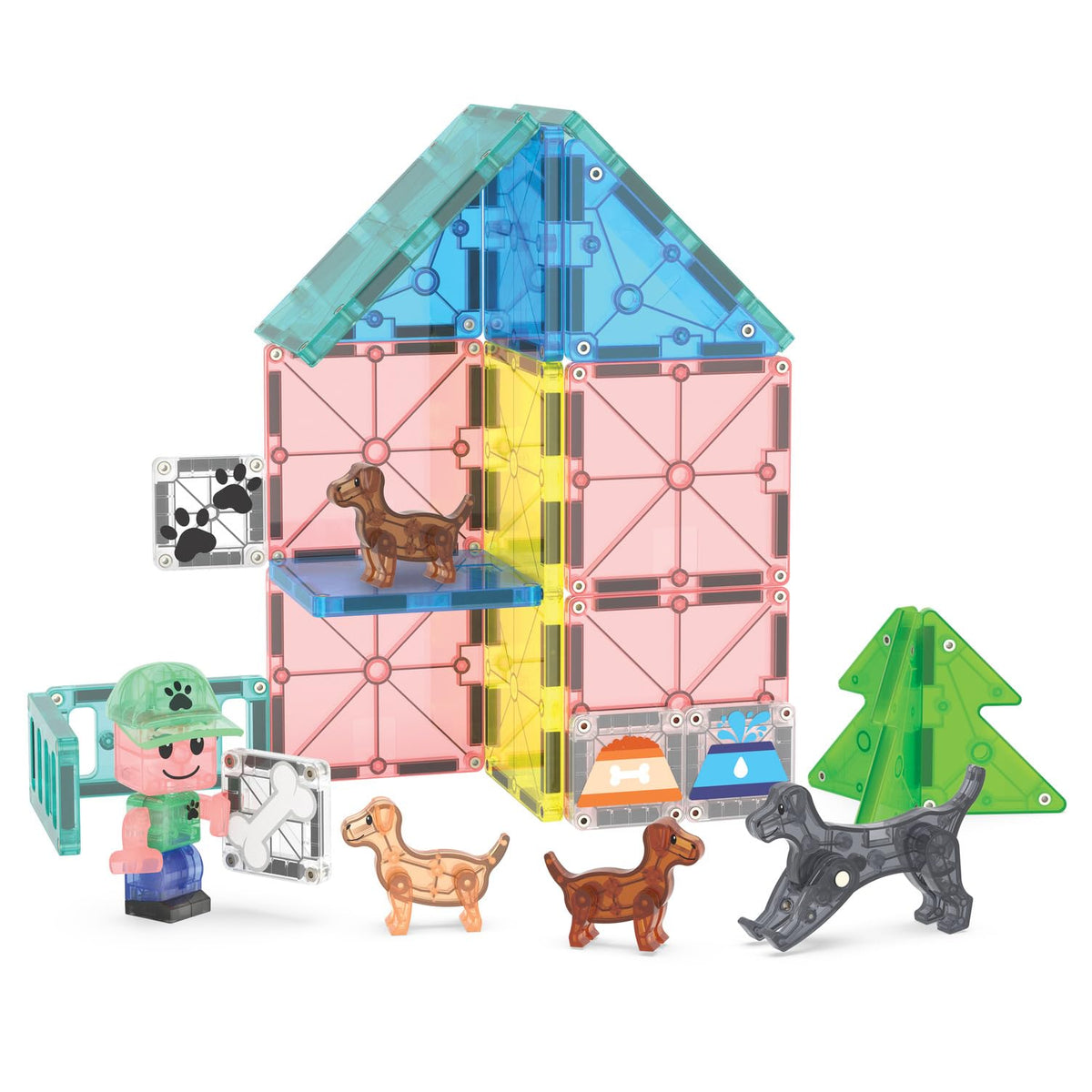 MAGNA-TILES puppy park playfield fosters constructive playtime.