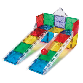 MAGNA-TILES Rail Racers compact design fits small spaces and sparks creativity.