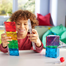 MAGNA-TILES Rail Racers ramps enable smooth drops and creative trajectories.