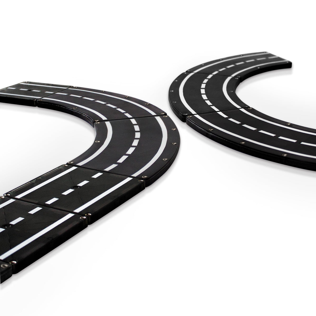 MAGNA-TILES Roads highway racetrack piece fits with other sets