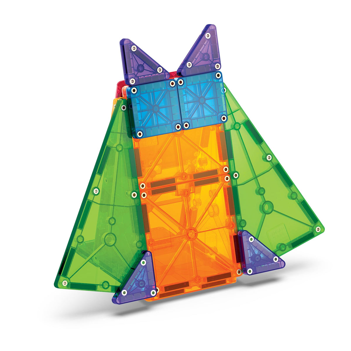 MAGNA-TILES squares closeup reveals sturdy pieces for stable constructions.