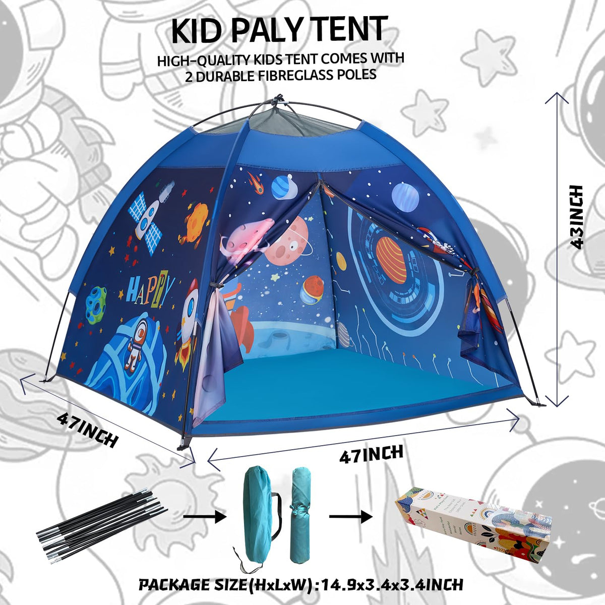 Mnagant Space World Play Tent a perfect gift for boys and girls.