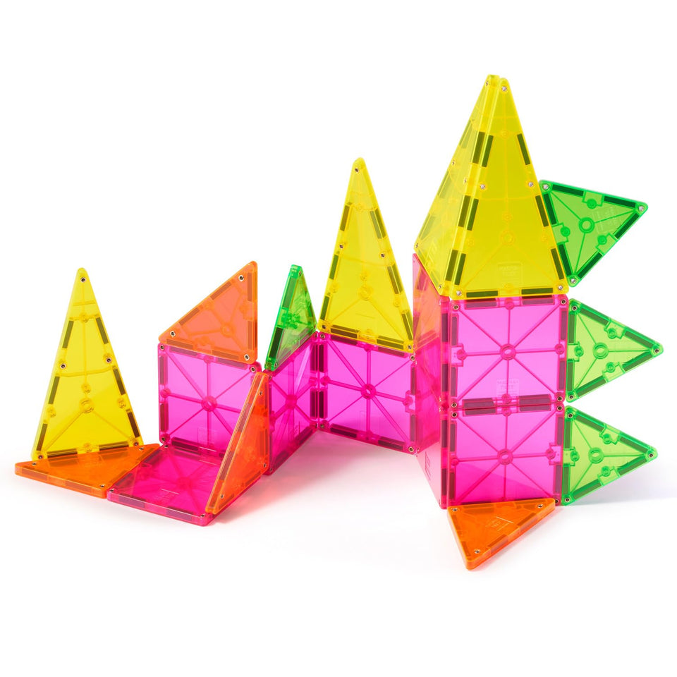MAGNA-TILES Color Shop Neon tiles collection shown for vibrant imaginative play