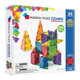 MAGNA-TILES Combo 62-piece set contents for creative magnetic play and learning