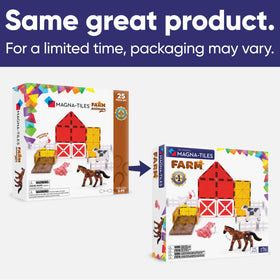 MAGNA-TILES Farm Animals triangles offer sturdy roof and tower designs for farms.