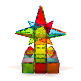 MAGNA-TILES Metropolis set scales with other MAGNA-TILES for bigger city visions