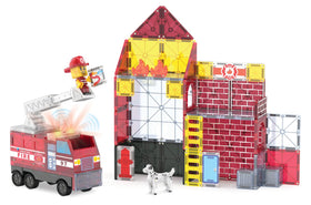 MAGNA-TILES Micromags cubes and fire tiles support modular creativity.