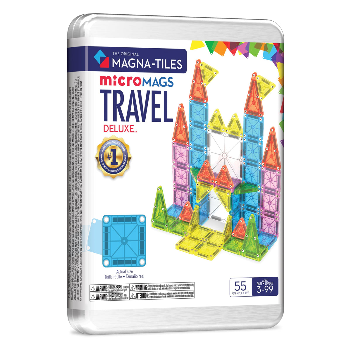 MAGNA-TILES microMAGS Travel Set Deluxe tiles close-up for on-the-go creativity