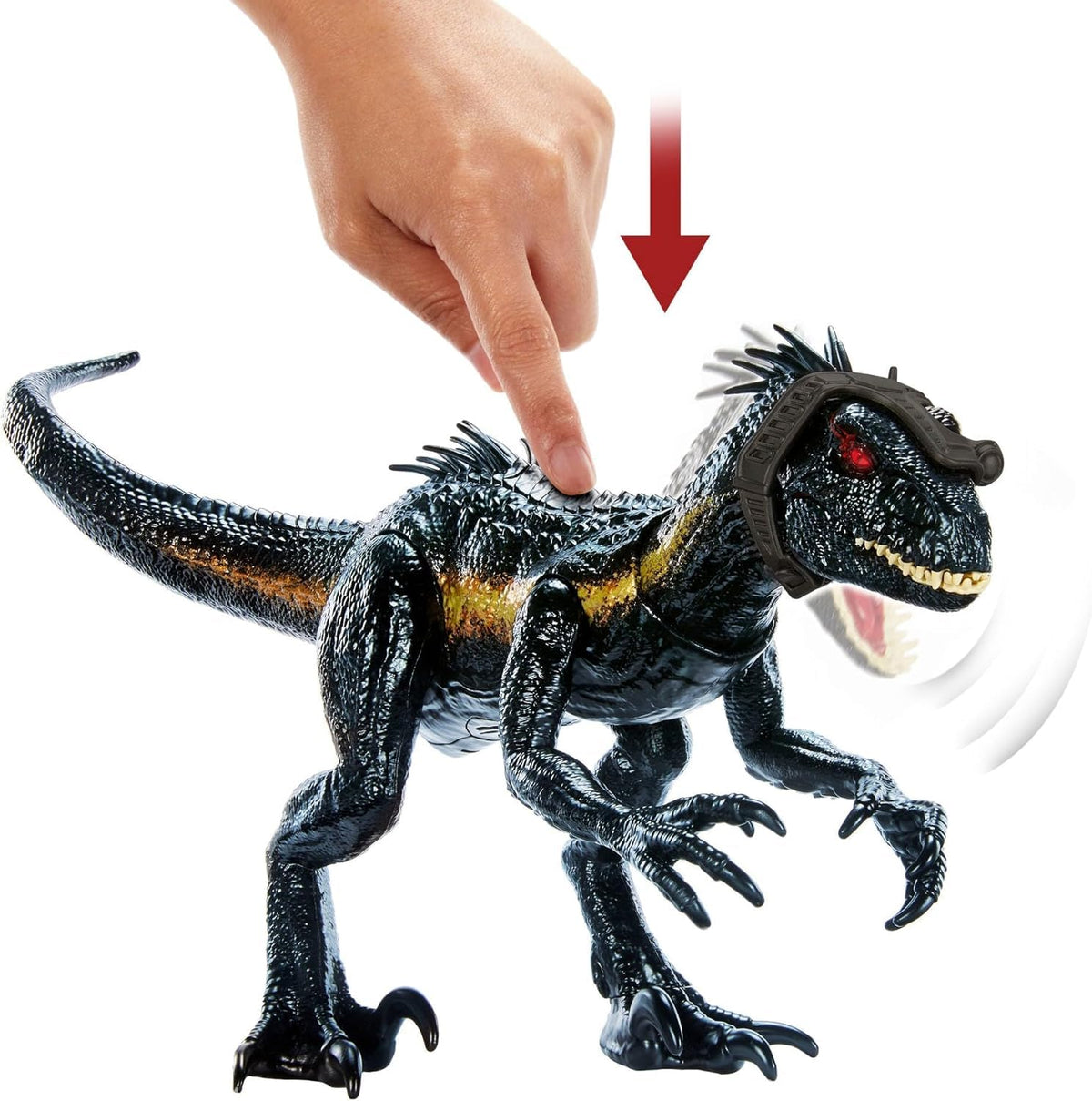 MAGNETOE AR ready Indoraptor with Jurassic Facts App for immersive experiences