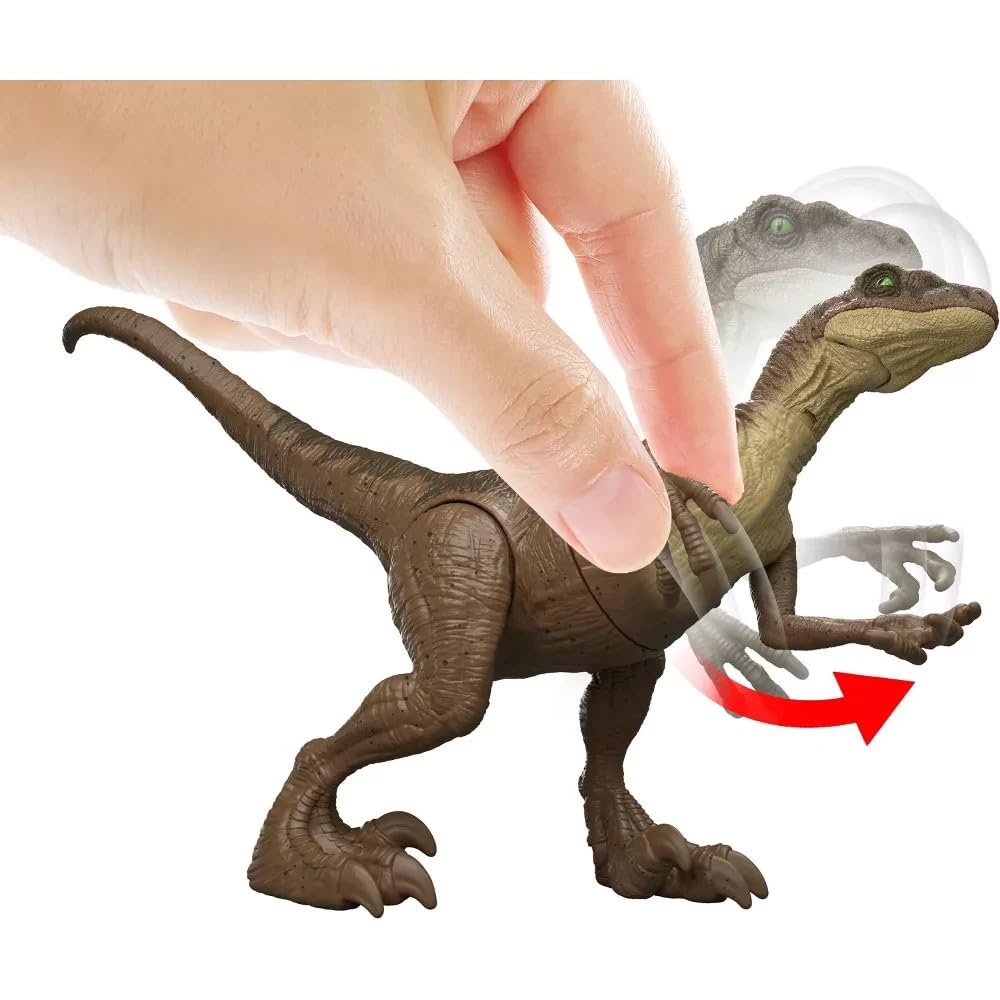 MAGNETOE Velociraptor Trilogy chomp-feature: eye-catching detail and responsive bite mechanism for dramatic play