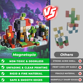 Magnetopia garden house build demonstrating colorful, entry-level construction
