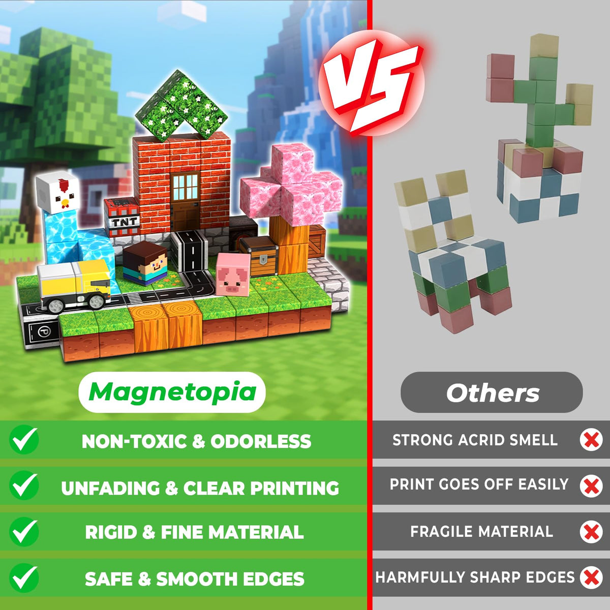 Gift-ready Magnetopia box with a colorful magnetic block set