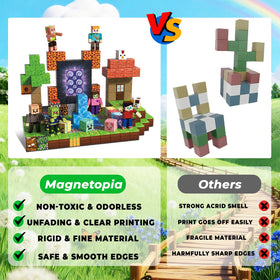 Supports spatial skills and coordination during cooperative building sessions