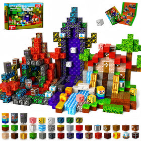 Magnetopia magnetic blocks assembly shown for creative play and STEM exploration
