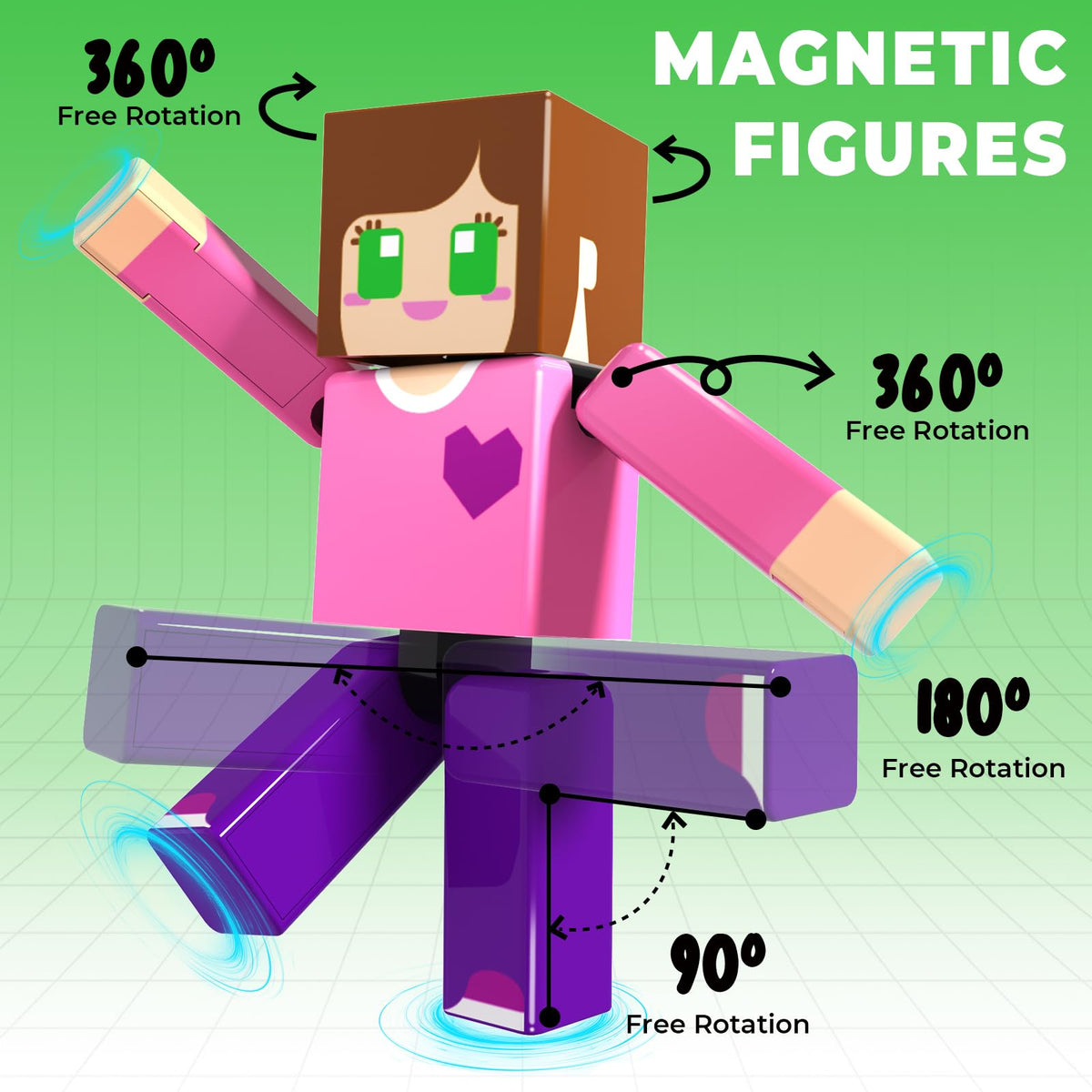Magnetopia blocks encourage problem solving through stacking and magnetic connections