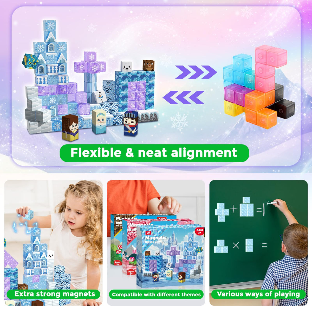 Princess-theme Magnetopia blocks inspire fairy-tale creativity during group play.
