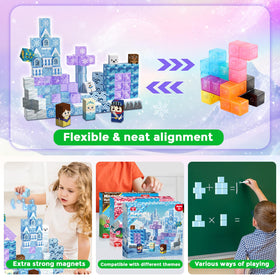 Princess-theme Magnetopia blocks inspire fairy-tale creativity during group play.