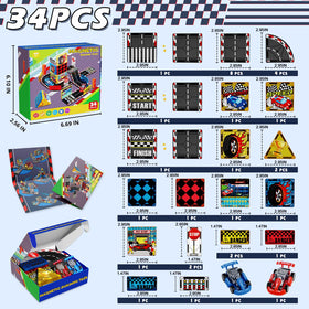 Magnetopia Road Set magnetic tiles support hands-on racing
