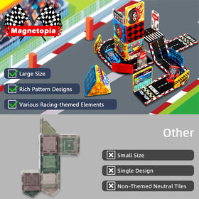 Magnetopia Road Set rounded edges for safe play