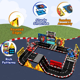 Magnetopia Road Set vibrant colors boost creative building
