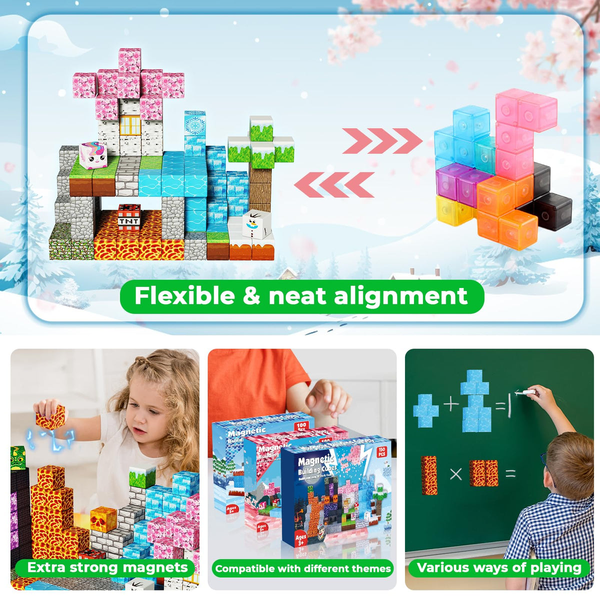 Magnetopia STEM building set encourages spatial skills and creative problem solving during play.