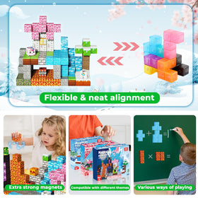 Magnetopia STEM building set encourages spatial skills and creative problem solving during play.