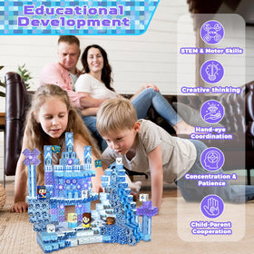 Magnetopia stem-building toys promote critical thinking through hands-on construction.