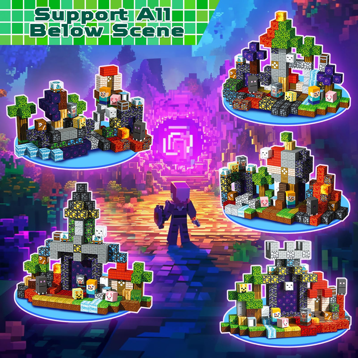 Magnetopia themed blocks featuring mystical portal for imaginative builds