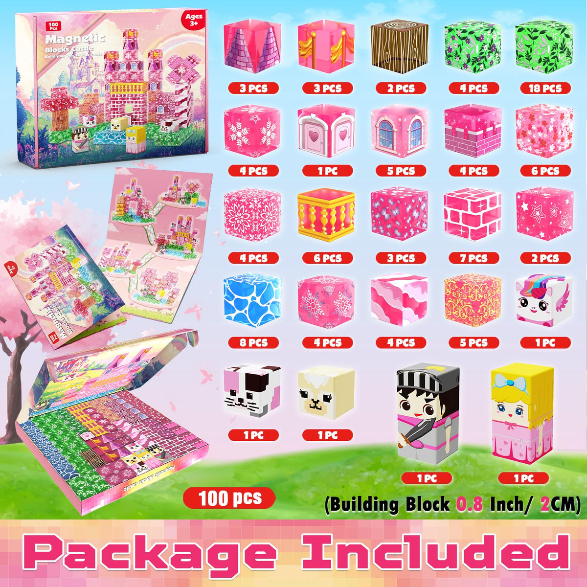 Magnetopia transparent castle design showcases colorful pieces for imaginative play